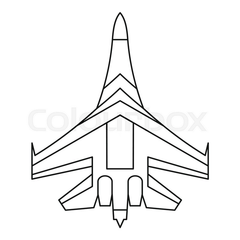 Jet Fighter Plane Icon Outline Stock Vector Colourbox 800x800 Jet Fighter Plane Icon Outline Stock Vector Colourbox