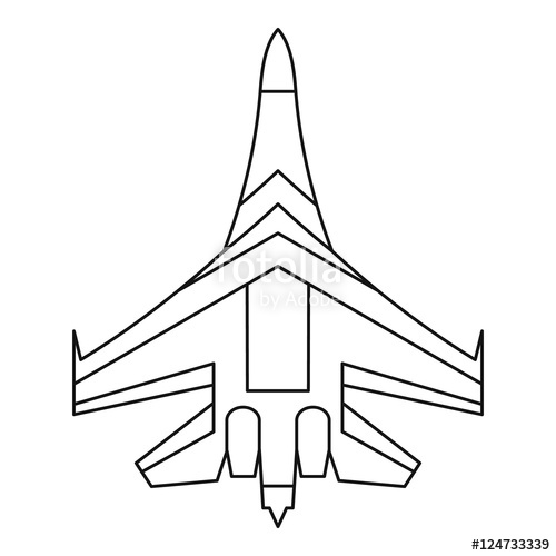 Jet Fighter Plane Icon Outline Illustration Of Fighter Plane 500x500 Jet Fighter Plane Icon Outline Illustration Of Fighter Plane