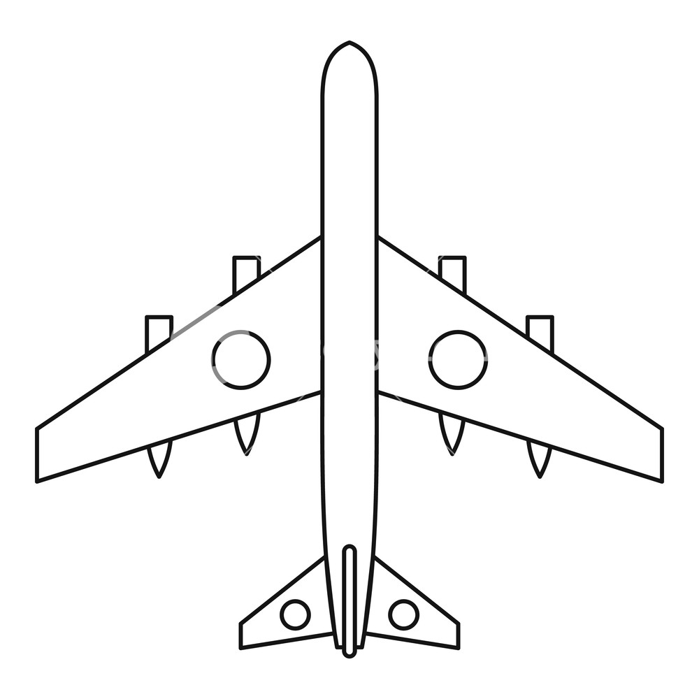 Military Fighter Plane Icon Outline Illustration Of Military 1000x1000 Military Fighter Plane Icon Outline Illustration Of Military