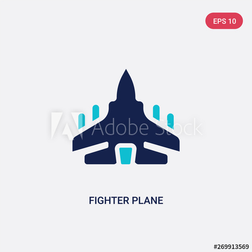 Two Color Fighter Plane Vector Icon From Army And War Concept 500x500 Two Color Fighter Plane Vector Icon From Army And War Concept