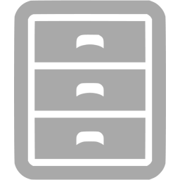 256x256 Dark Gray Filing Cabinet Icon
