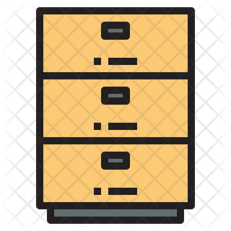 256x256 Cabinet Icon Of Colored Outline Style
