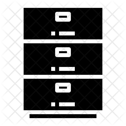 256x256 Cabinet Icon Of Glyph Style