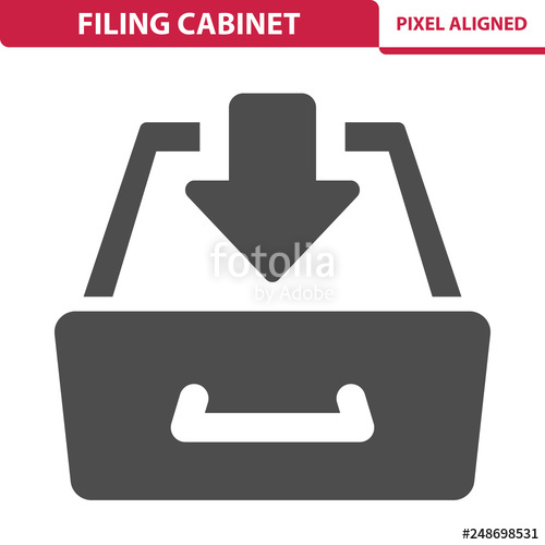 500x500 Filing Cabinet Icon Stock Image And Royalty Free Vector