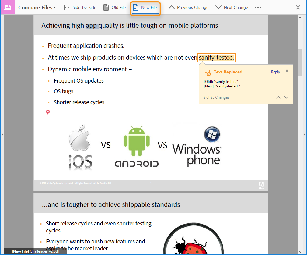 1009x837 Compare Two Versions Of A Pdf In Adobe Acrobat