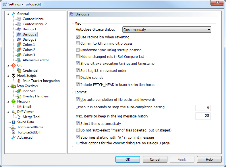 787x583 Tortoisegit's Settings Tortoisegit Documentation Tortoisegit