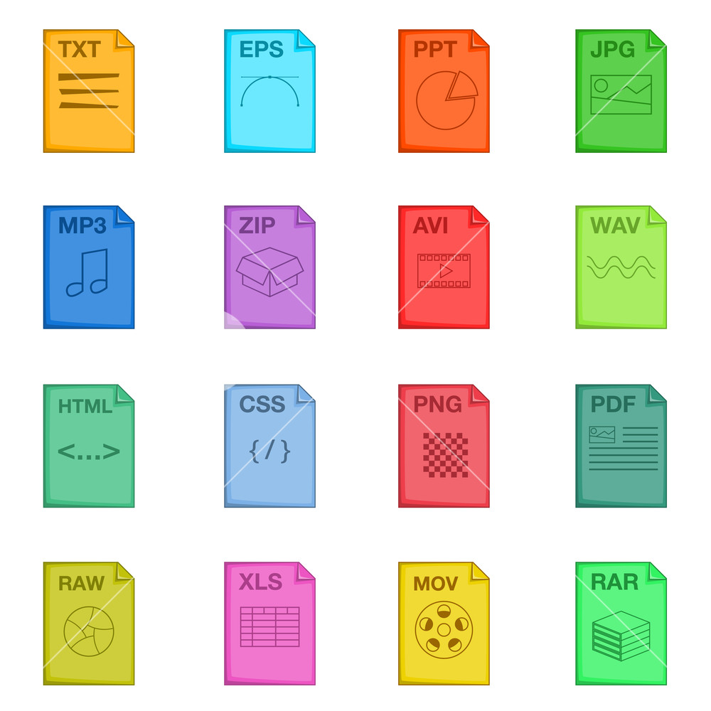 File Extension Icon Set at Vectorified.com | Collection of File ...