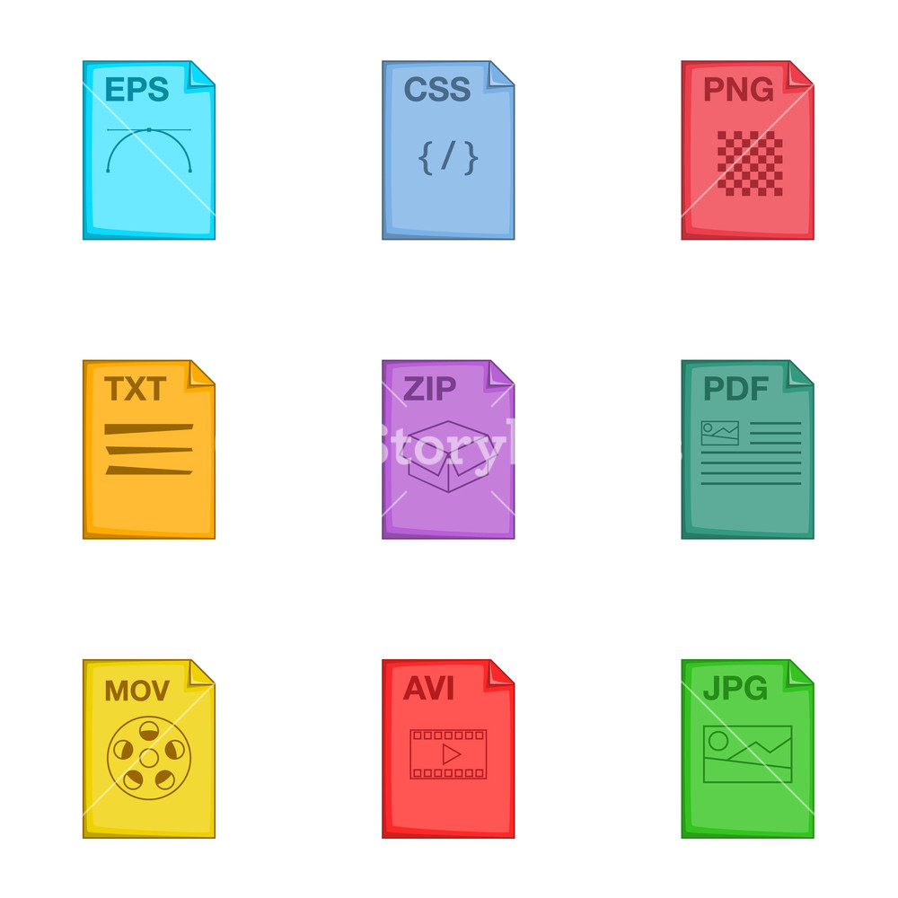 1000x1000 Extension Icons Set Cartoon Illustration Of Extension