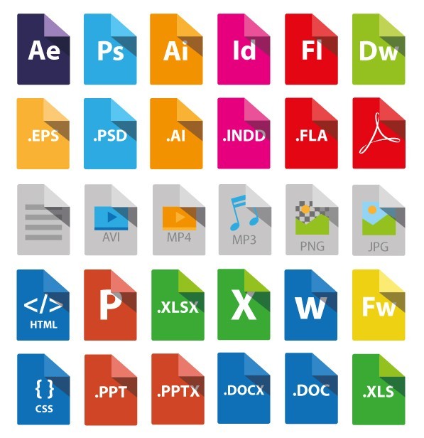 File Extension Icon Set at Vectorified.com | Collection of File ...