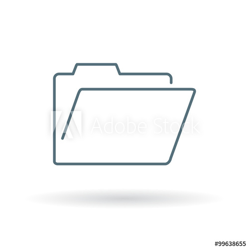 500x500 Empty Folder Icon Folder Sign Document Archive Storage