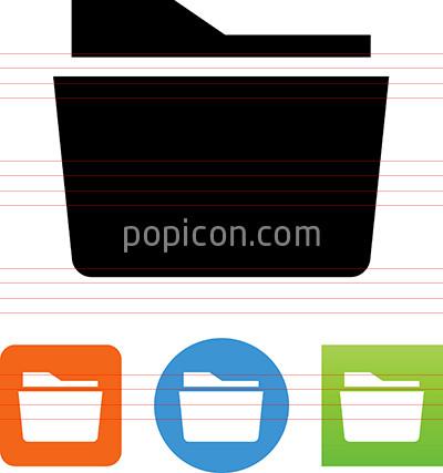 400x427 Vector Open Folder Icon