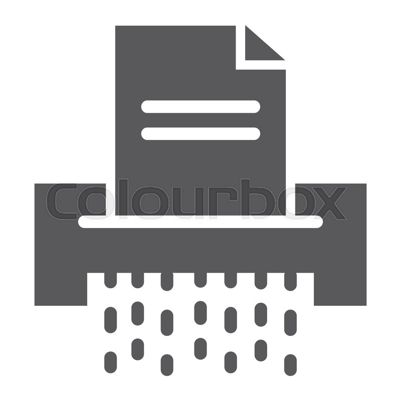800x800 Document Shredder Glyph Icon, And Stock Vector Colourbox