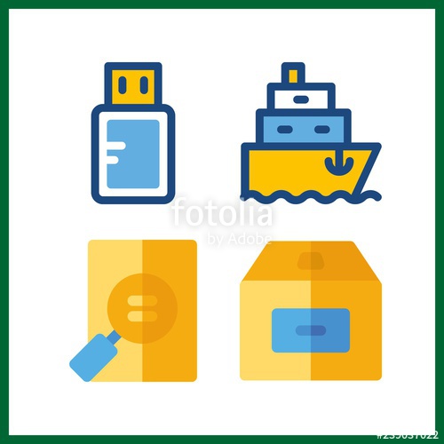 500x500 Storage Icon Vector Illustration Storage Set And Box