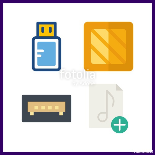 500x500 Storage Icon Vector Illustration Storage Set Music