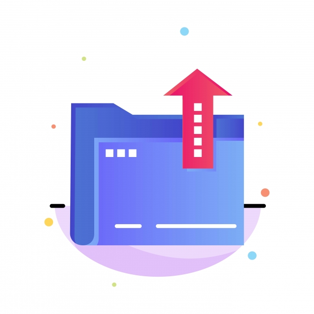 640x640 Folder Document Storage Abstract Flat Color Icon Templat