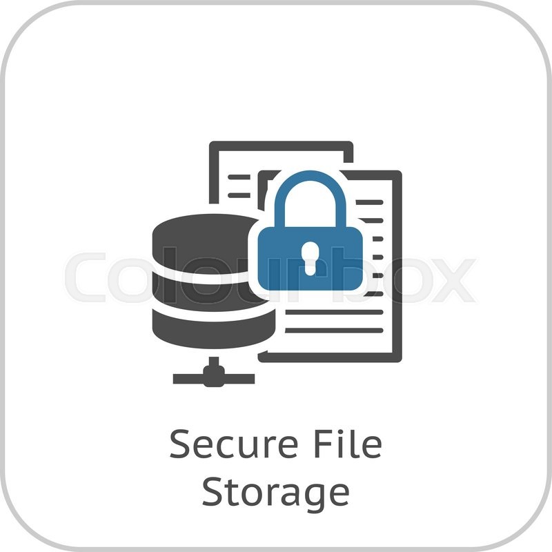 800x800 Secure Storage Icon Flat Design Stock Vector Colourbox