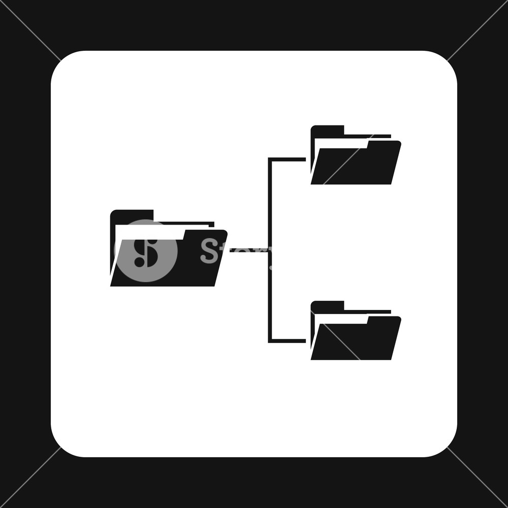 1000x1000 System On Computer Icon In Simple Style Isolated On White