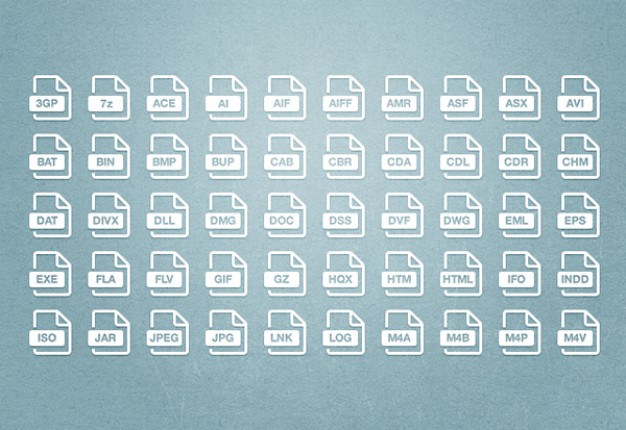 626x430 Filetype Icon Set Vector Free Download
