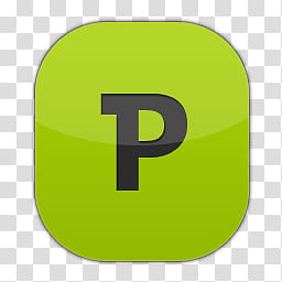 256x256 Radial Icon Set, Publisher, Green P Type Icon Transparent