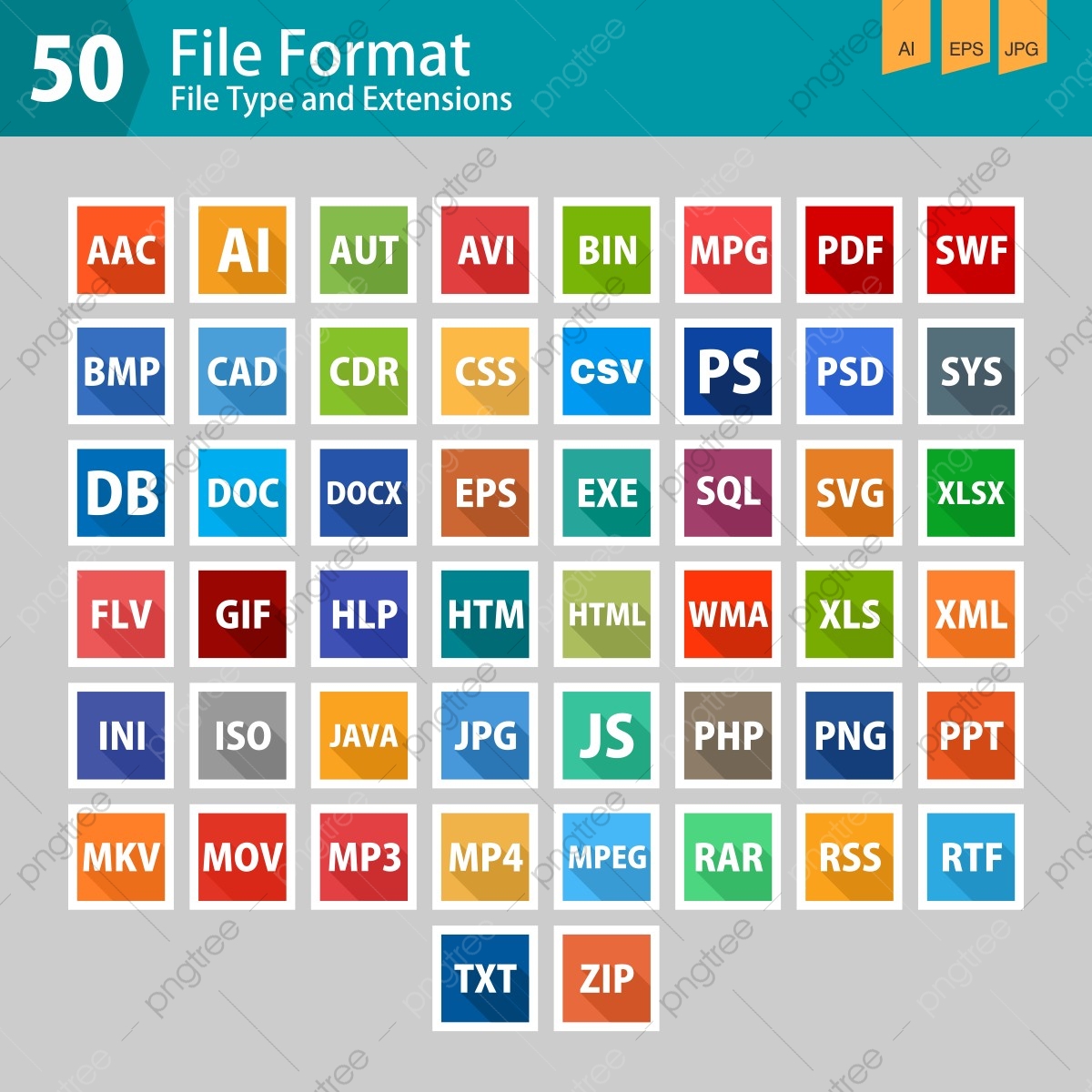 1200x1200 Format And Extension Icons Set, File, Format, Type Png