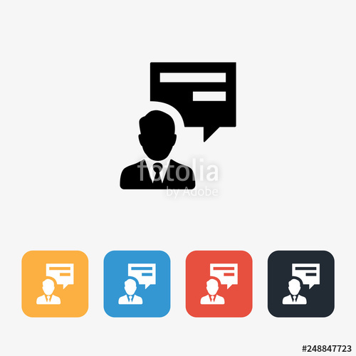 500x500 Business Advisor Fill Icon Concept Stock Image And Royalty Free