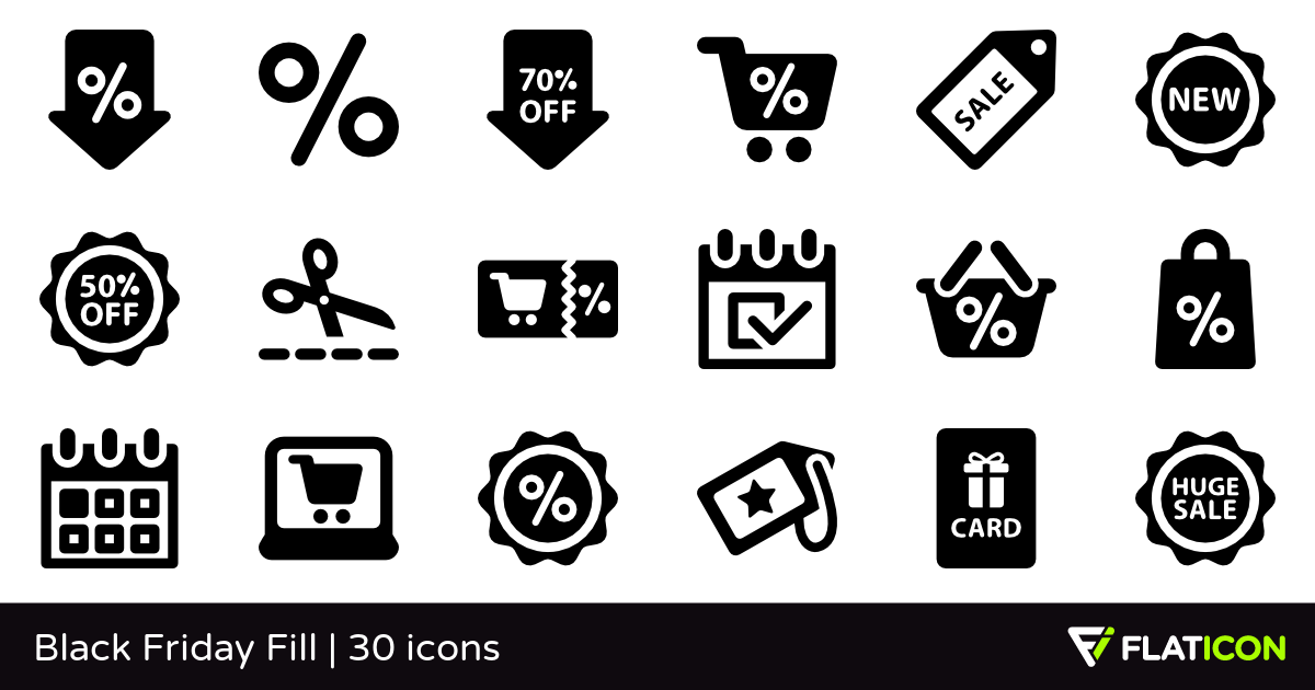 1200x630 Black Friday Fill Free Icons