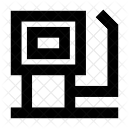 256x256 Filling Station Icon Of Line Style