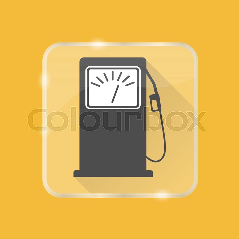 800x800 Petrol Filling Station Silhouette Icon Stock Vector Colourbox
