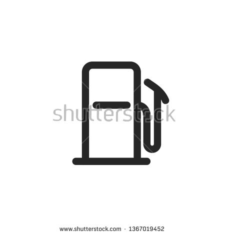 450x470 Stock Photo Gas Station Icon, Line Outline Gasoline Petrol