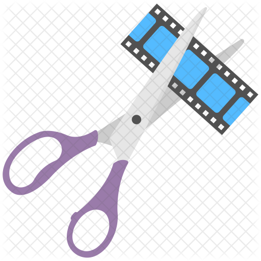 Film Editing Icon Of Flat Style 512x512 Film Editing Icon Of Flat Style
