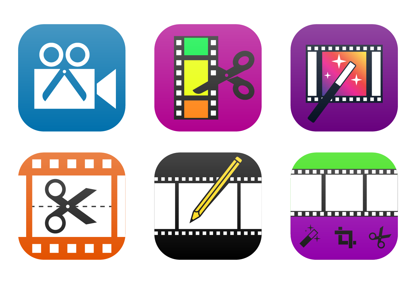 Video Editing App Icon Vector 1400x980 Video Editing App Icon Vector