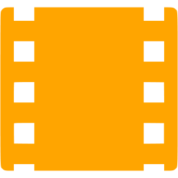 256x256 Orange Film Icon