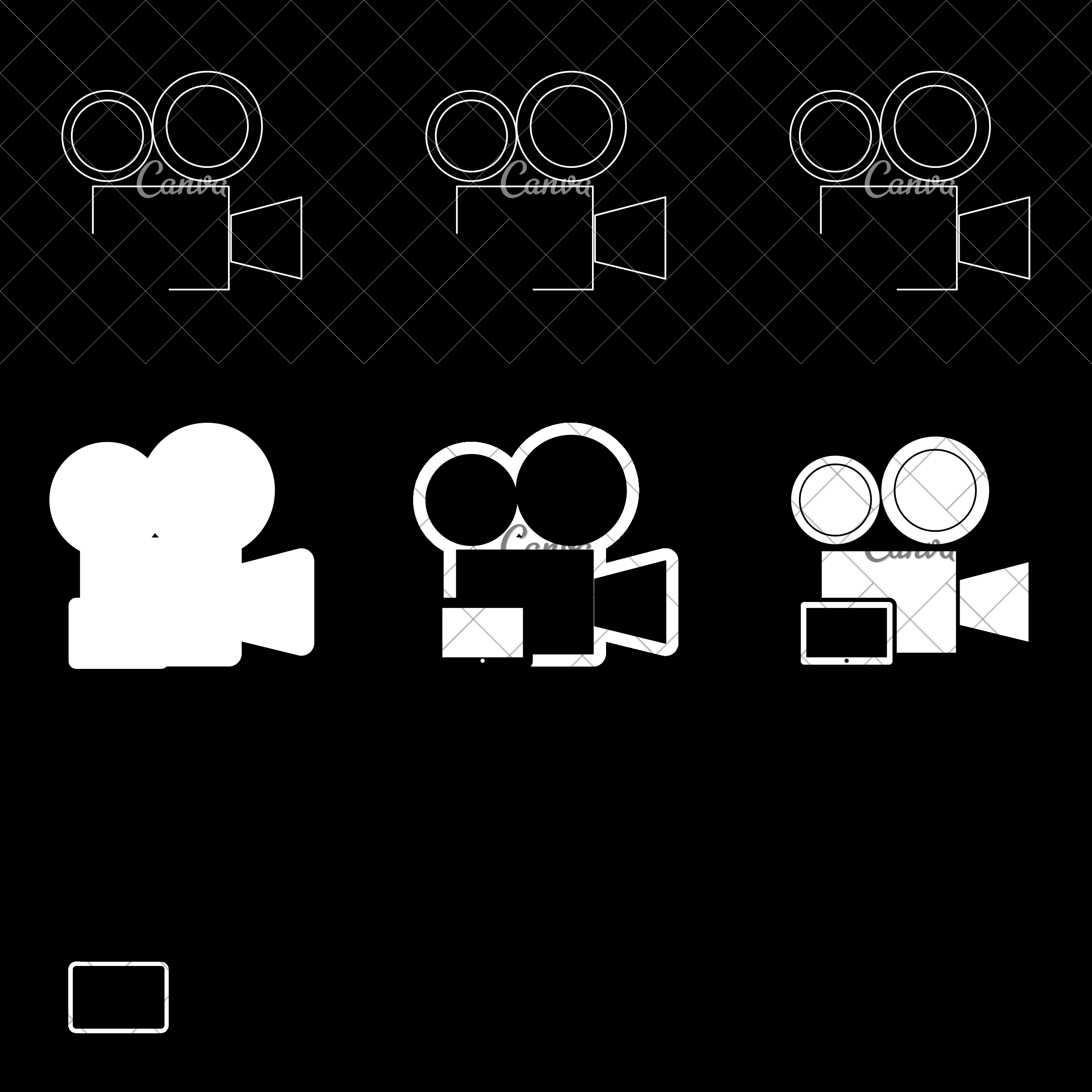 2400x2400 Film Projector And Laptop Icon