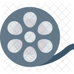 256x256 Film Reel Icon Of Flat Style