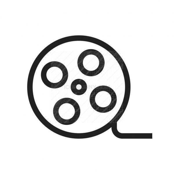 600x600 Film Reel Line Icon
