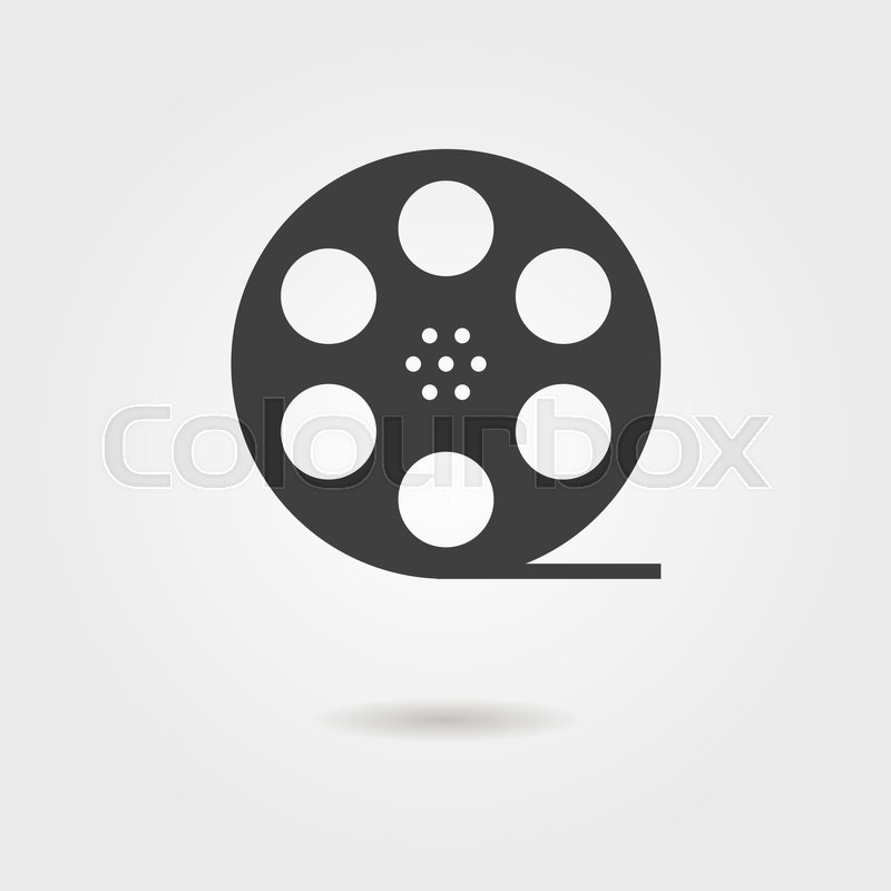 800x800 Film Reel Icon With Shadow Concept Of Stock Vector Colourbox