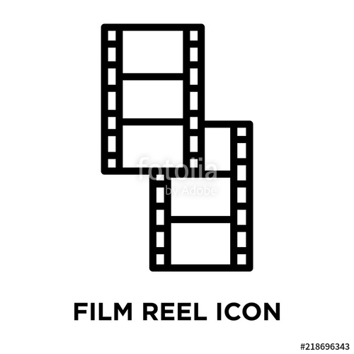 500x500 Film Reel Icons Isolated On White Background Modern And Editable
