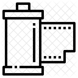 Film Roll Icon Of Line Style 256x256 Film Roll Icon Of Line Style