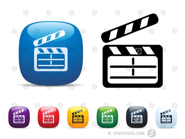 640x480 Film Slate Icon Set Staystock