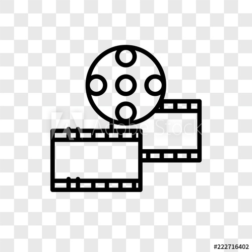 500x500 Film Strip Icons Isolated On Transparent Background Modern
