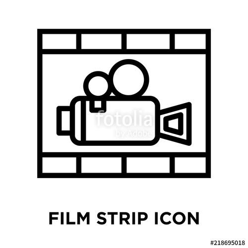 500x500 Film Strip Icons Isolated On White Background Modern And Editable