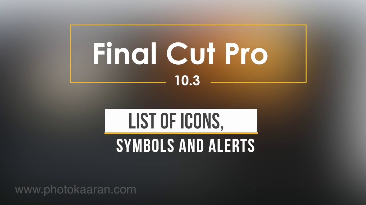 1280x720 Tamil Tutorial List Of Icons,symbols And Alerts In Final Cut Pro X
