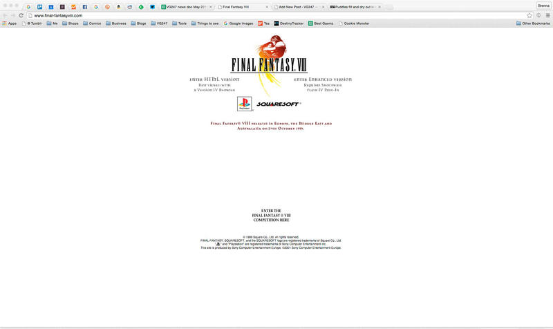 Final Fantasy Viii's Original Promo Site Provides A Glimpse Into 800x476 Final Fantasy Viii's Original Promo Site Provides A Glimpse Into