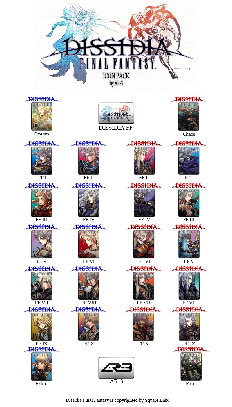 800x1400 Fantasy Icons Dissidia Final Fantasy Icon