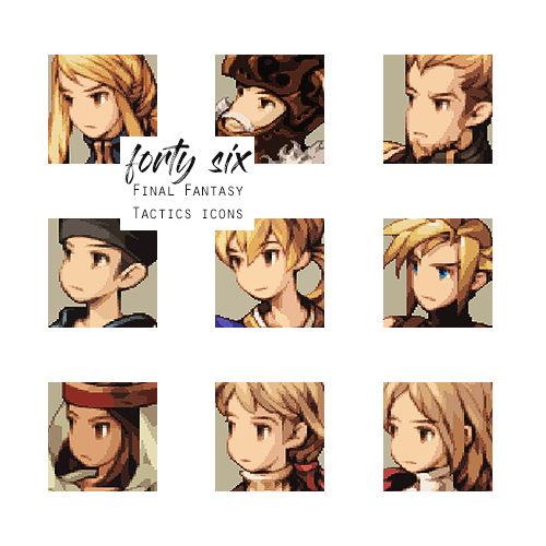 500x500 Commoner To King Final Fantasy Tactics Portrait Icons Cropped