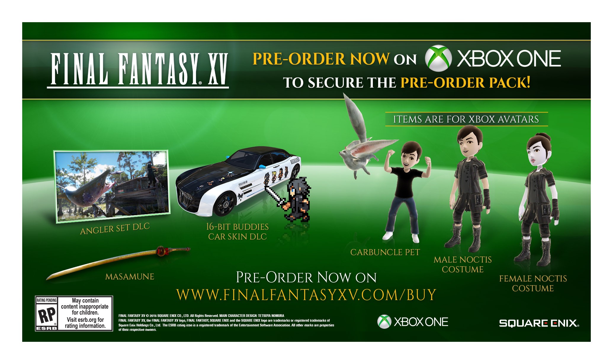 2070x1230 Final Fantasy Xv Pre Order Bonuses Xboxone