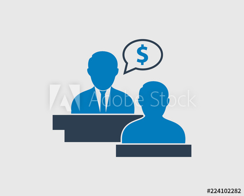 500x401 Tax Or Financial Advisor Icon On Gray Background