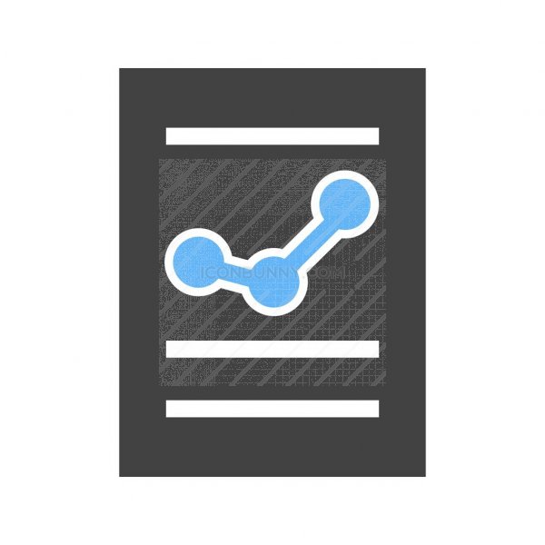 600x600 Financial Report Blue Black Icon