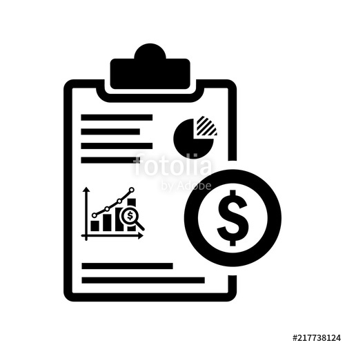 500x500 Financial Report Icon Stock Image And Royalty Free Vector