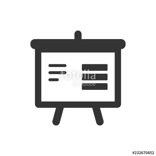 500x500 Presenting Financial Report Icon Stock Image And Royalty Free